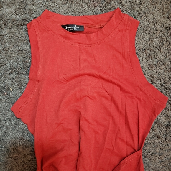 Red Wrap Dress - Picture 4 of 7